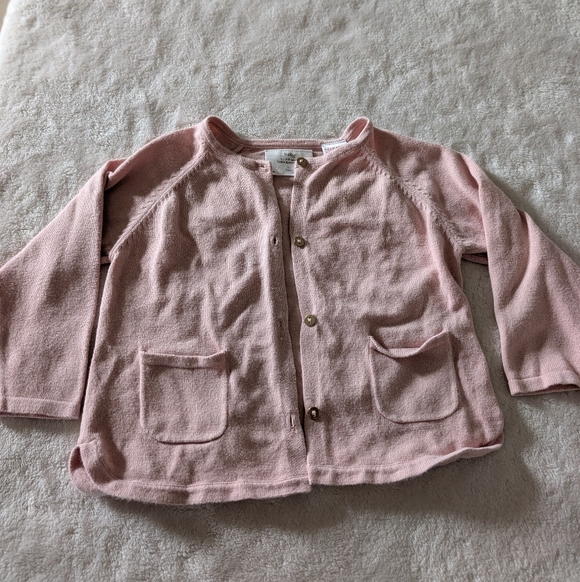 Zara Other - Zara Baby Girl Pink Button-Up Cardigan